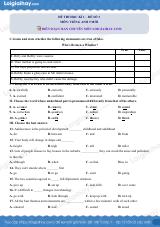 Đề số 3 - Đề kiểm tra học kì 1 - Tiếng Anh 9 mới